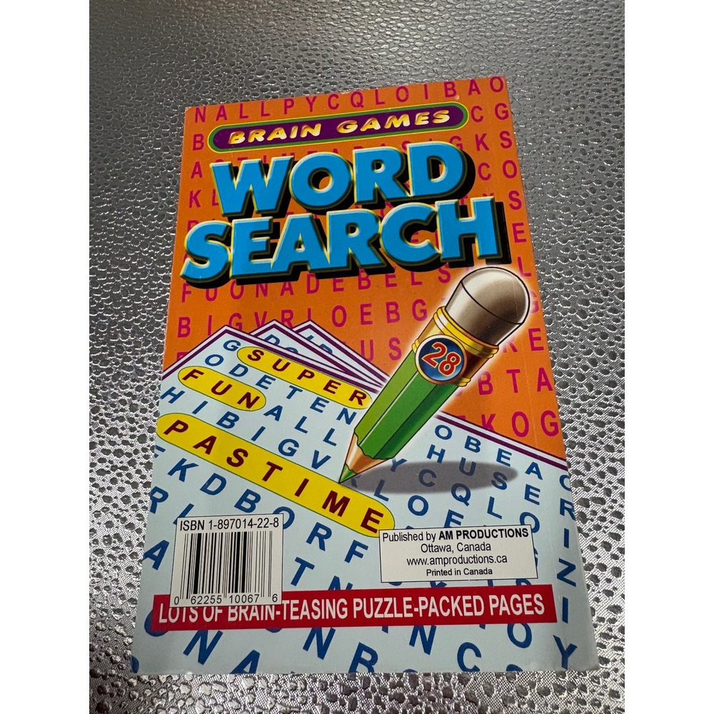 Brain Games‎ Word Search Puzzle Book AM Productions ISBN 1-897014-22-8 Canada